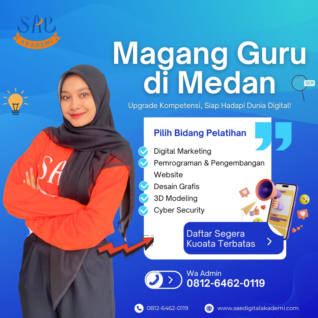 program magang guru SMK di Medan, magang guru SMK di Medan, magang guru bisnis digital di Medan, magang guru TKJ di Medan, magang guru multimedia di Medan, magang guru programmer di Medan, magang guru pemasaran di Medan, magang guru OTKP di Medan, magang guru akuntansi di Medan, magang guru cyber security di Medan, pelatihan guru SMK di industri Medan, link and match SMK dan industri di Medan, magang guru di perusahaan IT Medan, program magang guru bidang teknologi di Medan, tempat magang guru SMK di Medan, update kompetensi guru SMK di Medan, penguatan kurikulum SMK di Medan, magang guru kejuruan di Medan, magang guru 3D modeling di Medan, pengalaman magang guru SMK di Medan