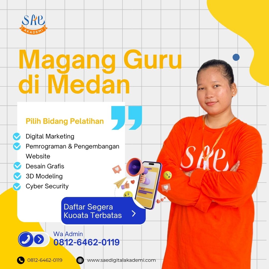 program magang guru SMK di Medan, magang guru SMK di Medan, magang guru bisnis digital di Medan, magang guru TKJ di Medan, magang guru multimedia di Medan, magang guru programmer di Medan, magang guru pemasaran di Medan, magang guru OTKP di Medan, magang guru akuntansi di Medan, magang guru cyber security di Medan, pelatihan guru SMK di industri Medan, link and match SMK dan industri di Medan, magang guru di perusahaan IT Medan, program magang guru bidang teknologi di Medan, tempat magang guru SMK di Medan, update kompetensi guru SMK di Medan, penguatan kurikulum SMK di Medan, magang guru kejuruan di Medan, magang guru 3D modeling di Medan, pengalaman magang guru SMK di Medan , magang guru komputer di medan, magang guru rpl di medan, magang guru tkj di medan
